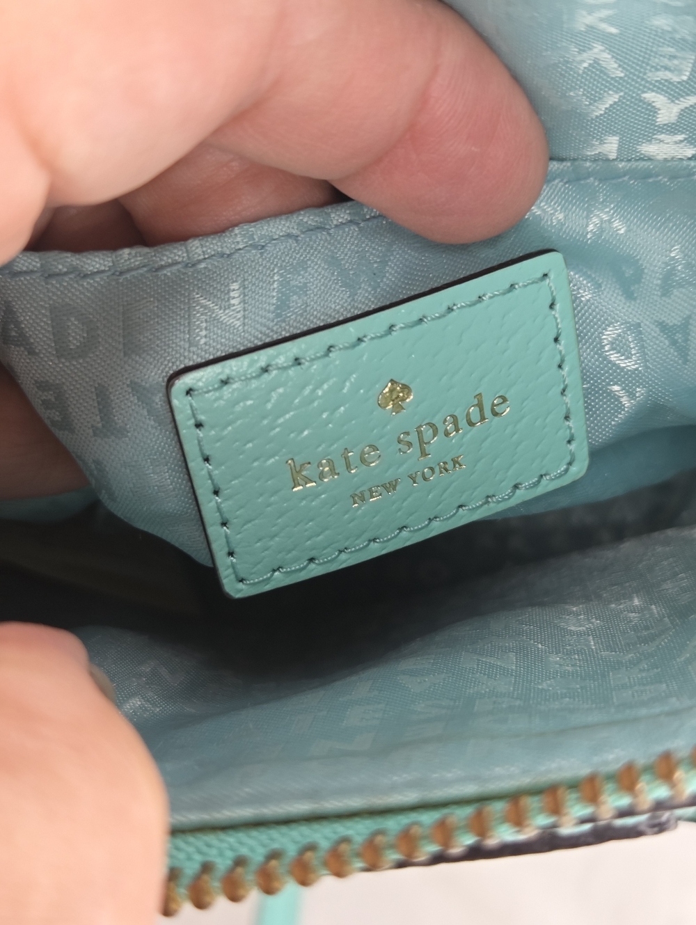kate spade Mini Rachelle Wellesley-Tiffany Blue Crossbody with Gold Hardware - Picture 4 of 9